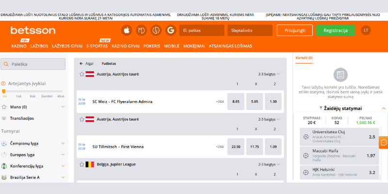 Betsson-futbolo-lažybos