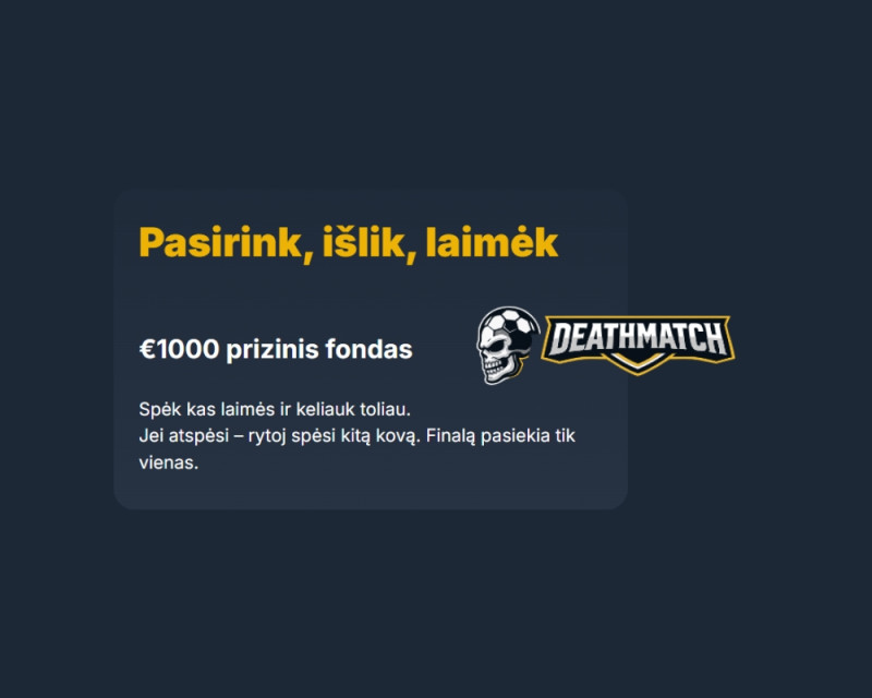 Sporto prognozių žaidimas „Išlikimas
